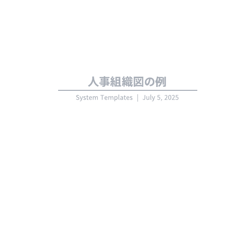 人事組織図の例 テンプレートに移動